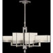 Perspectives 6 Light 42 inch Silver Chandelier Ceiling Light in White Crepe