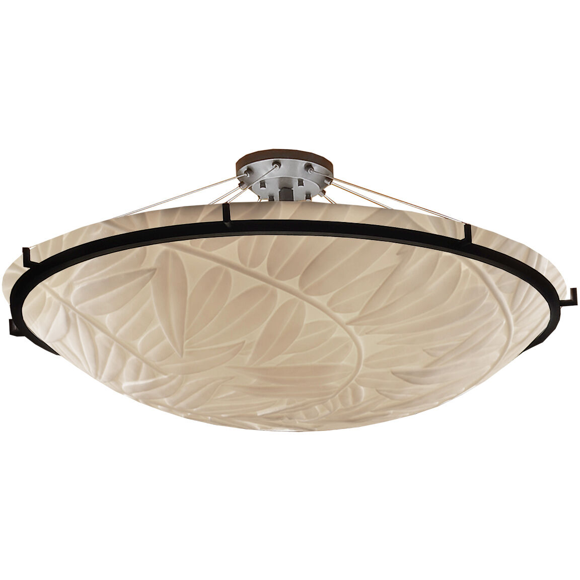 Porcelina LED 51 inch Dark Bronze Semi-Flush Ceiling Light
