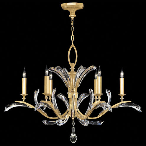 Beveled Arcs 6 Light 42 inch Gold Leaf Chandelier Ceiling Light