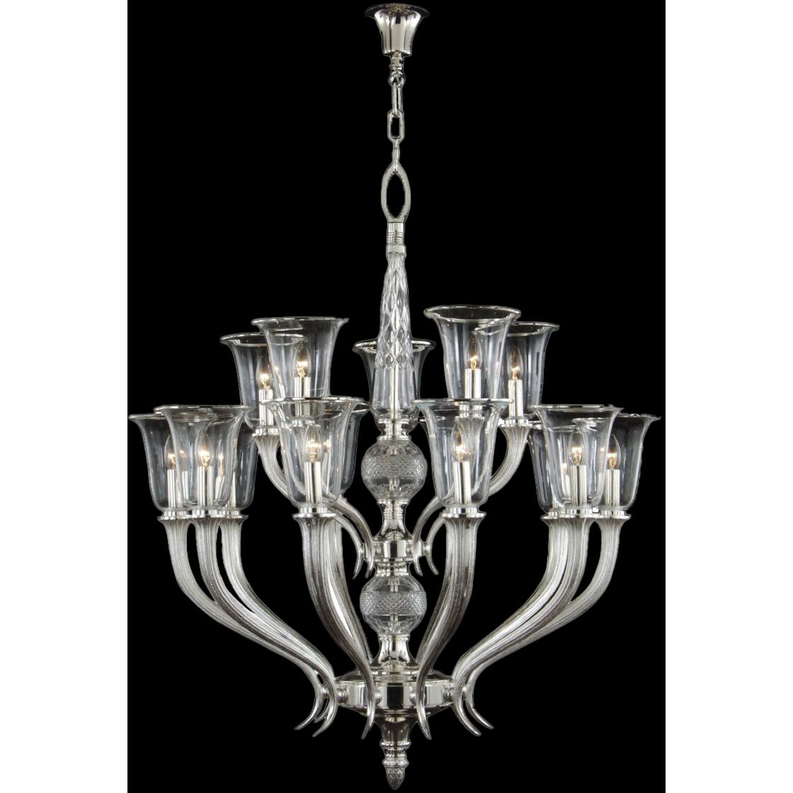 Mariner Luxury LED 40.16 inch Antique Silver Plated Chandelier Ceiling Light