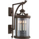 Louvre 4 Light 29 inch Bronze Outdoor Wall Mount 