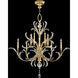 Beveled Arcs 10 Light 56 inch Gold Chandelier Ceiling Light