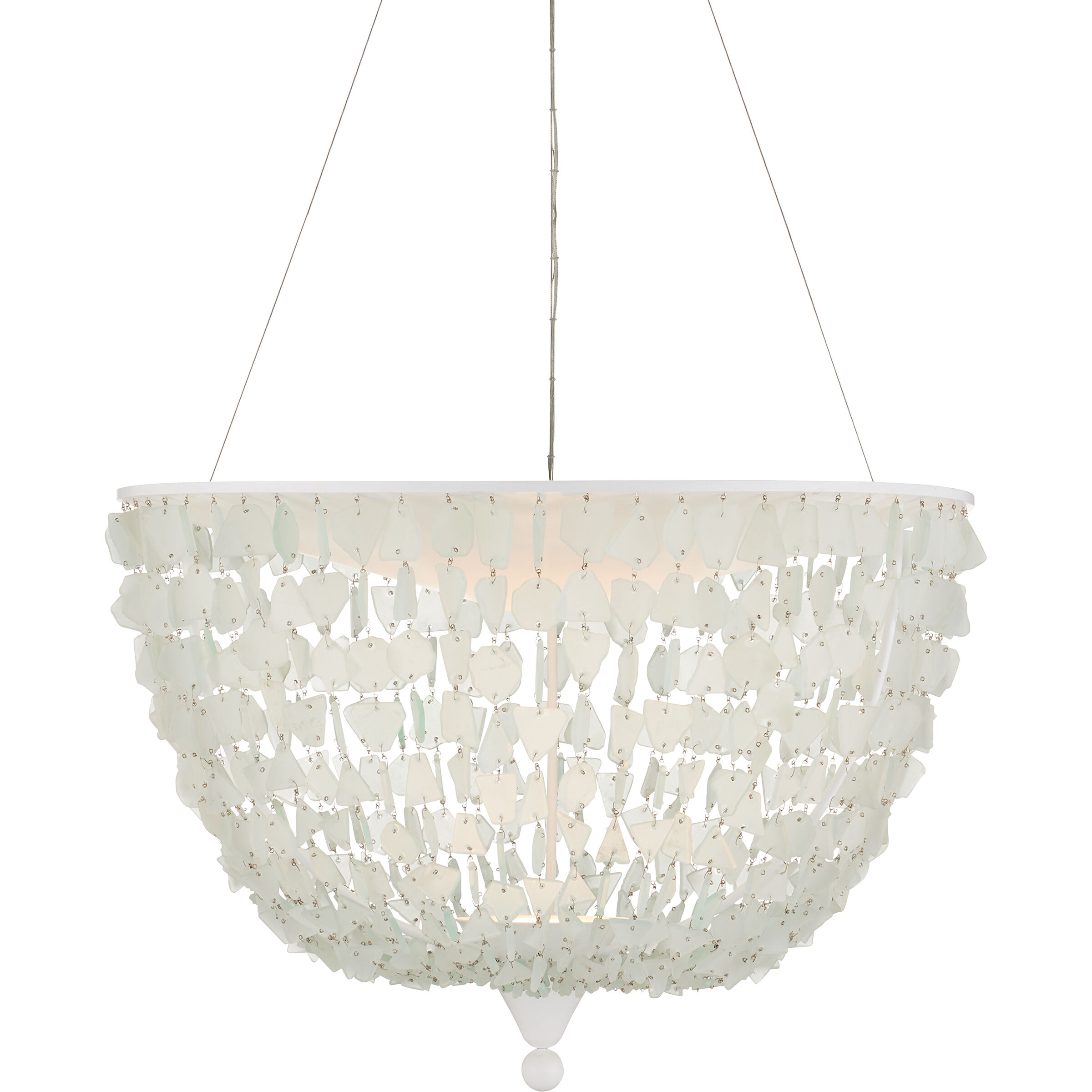 Thalassa 1 Light 29.5 inch Seaglass/Sugar White Pendant Ceiling Light