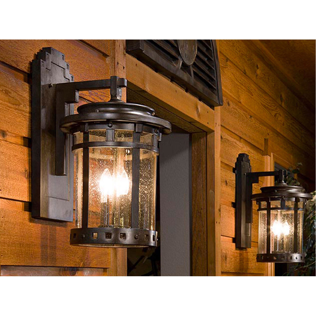 Santa Barbara VX 3 Light 16 inch Sienna Outdoor Wall Mount