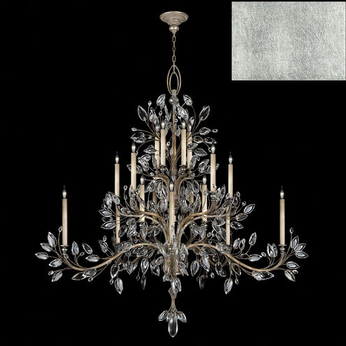 Crystal Laurel 20 Light 75 inch Silver Chandelier Ceiling Light in Silver Leaf