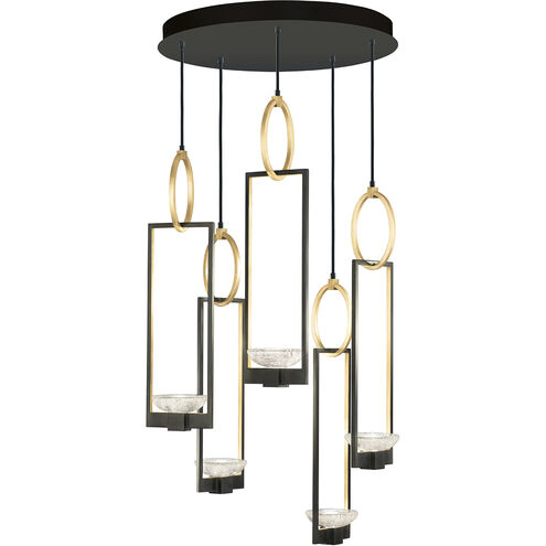 Delphi LED 26.5 inch Black Pendant Ceiling Light in Up