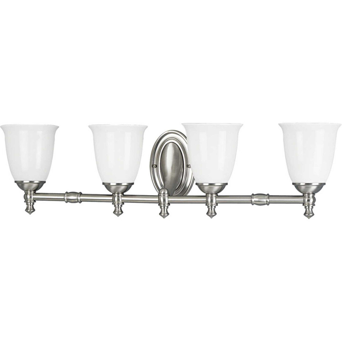 Juno 4 Light 33 inch Brushed Nickel Bath Vanity Wall Light, Delta