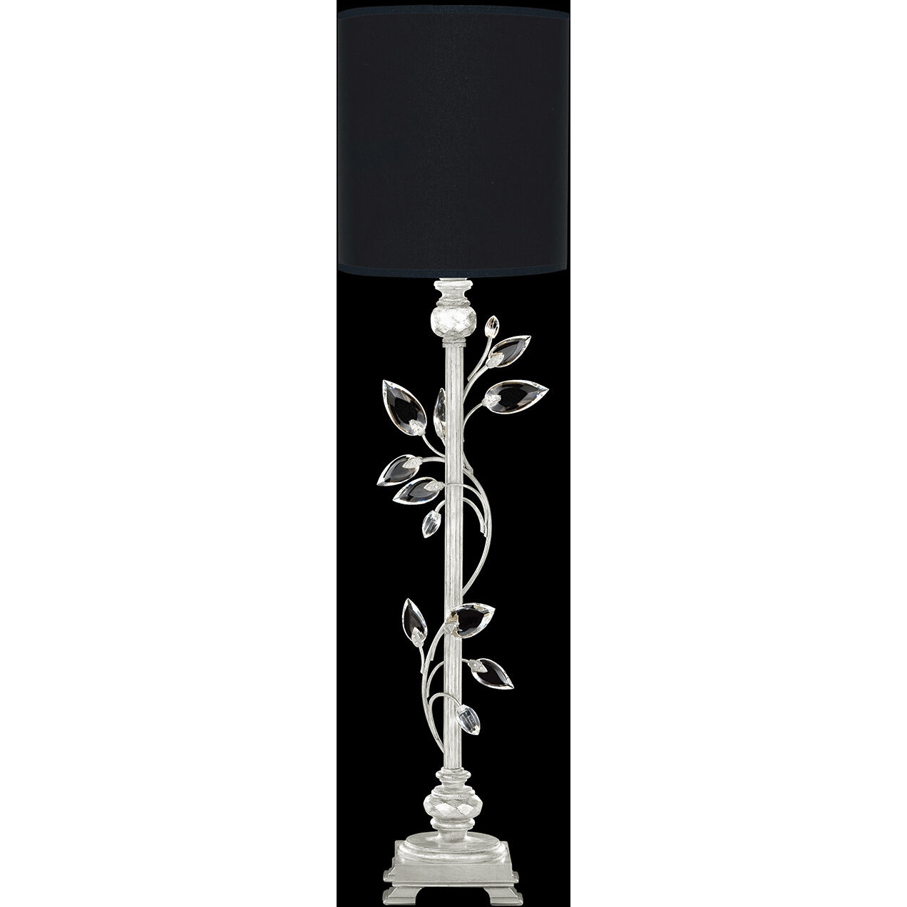 Crystal Laurel 37 inch 60 watt Silver Console Lamp Portable Light