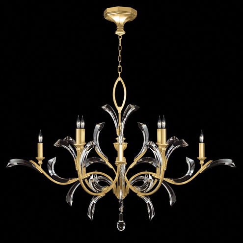 Beveled Arcs 8 Light 57 inch Gold Leaf Chandelier Ceiling Light
