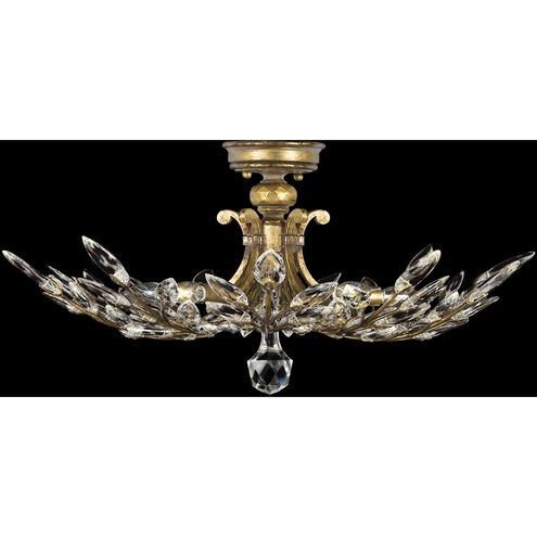 Crystal Laurel 5 Light 28 inch Gold Semi-Flush Mount Ceiling Light