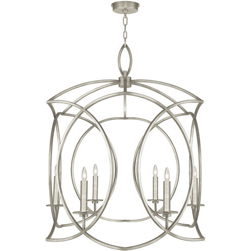 Cienfuegos 6 Light 28.5 inch Silver Chandelier Ceiling Light in Silver Leaf, No Shade