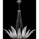 Plume 8 Light 39 inch Silver Pendant Ceiling Light in White Feathers Studio Glass