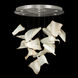 Elevate LED 37.5 inch Silver Pendant Ceiling Light in Silver Leaf, Blank Pages Studio Glass