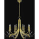 Trevi 8 Light 39.5 inch Gold Leaf Chandelier Ceiling Light