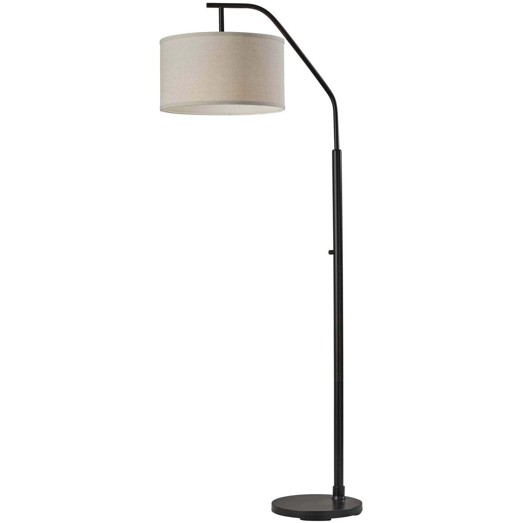 Max 66 inch 100.00 watt Black Floor Lamp Portable Light, Simplee Adesso 