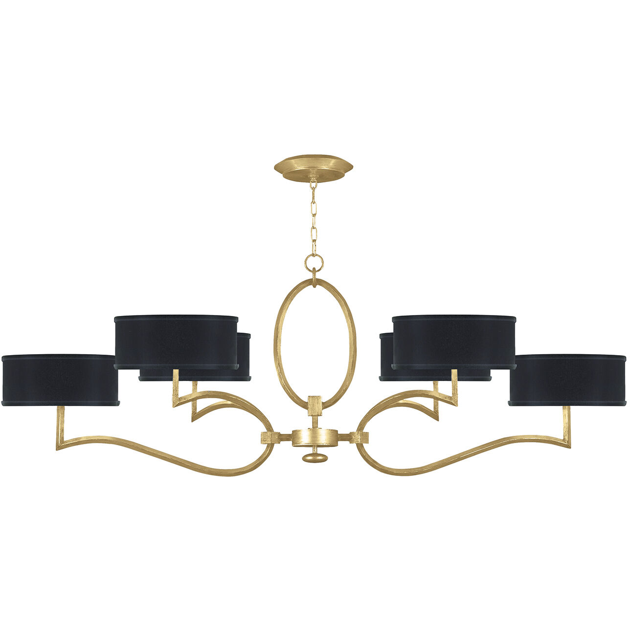 Allegretto 6 Light 63 inch Gold Chandelier Ceiling Light