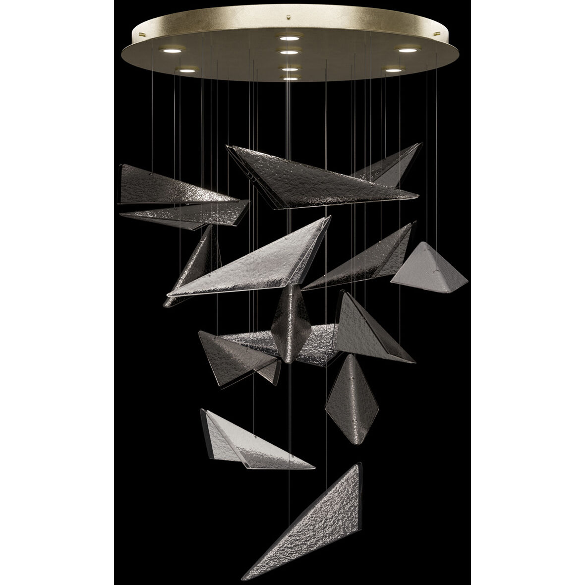 Volo 8 Light 36 inch Gold Pendant Ceiling Light