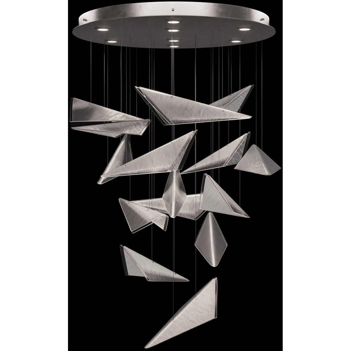 Volo 8 Light 36 inch Silver Pendant Ceiling Light