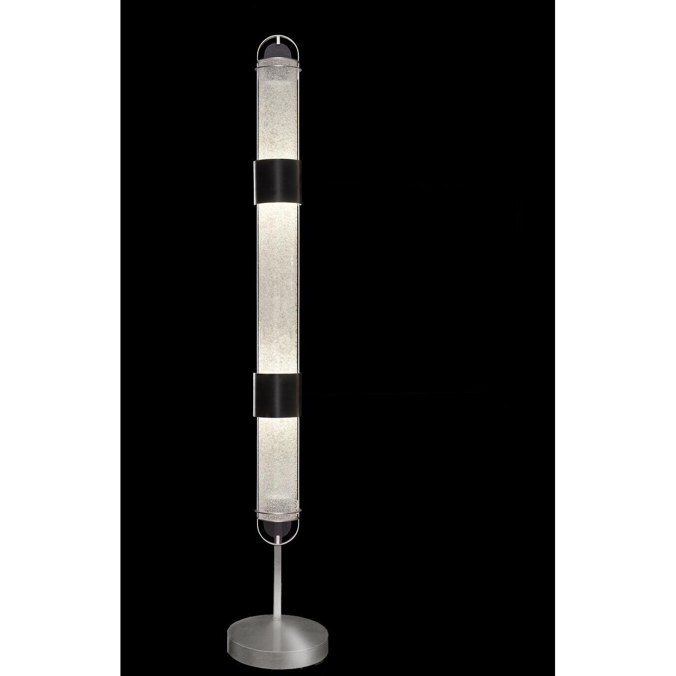 Bond 72 inch 8 watt Black and Silver Floor Lamp Portable Light