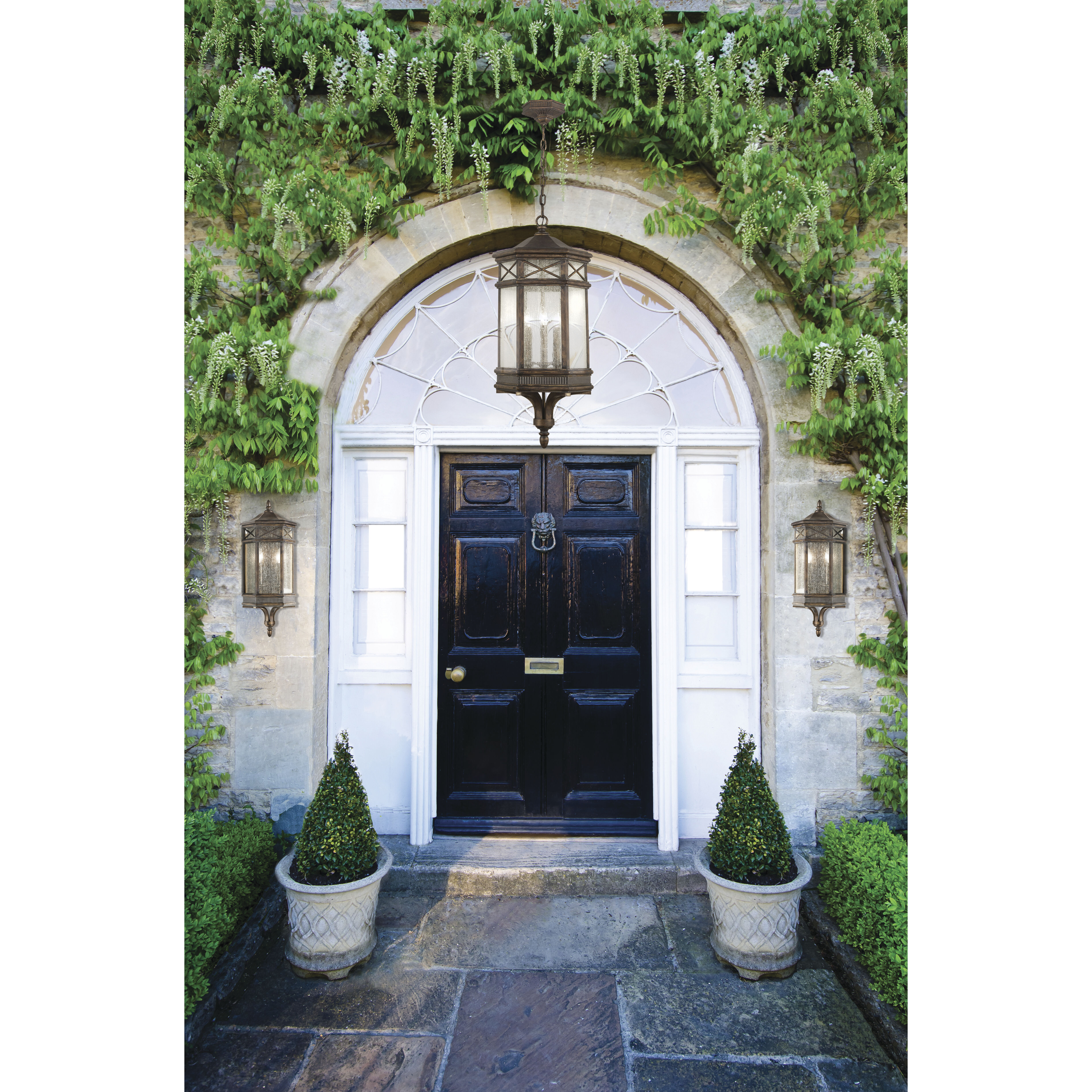 Holland Park 3 Light 34 inch Bronze Outdoor Wall Mount