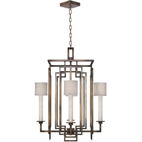Cienfuegos 4 Light 24 inch Bronze Chandelier Ceiling Light in Natural Greige Fabric