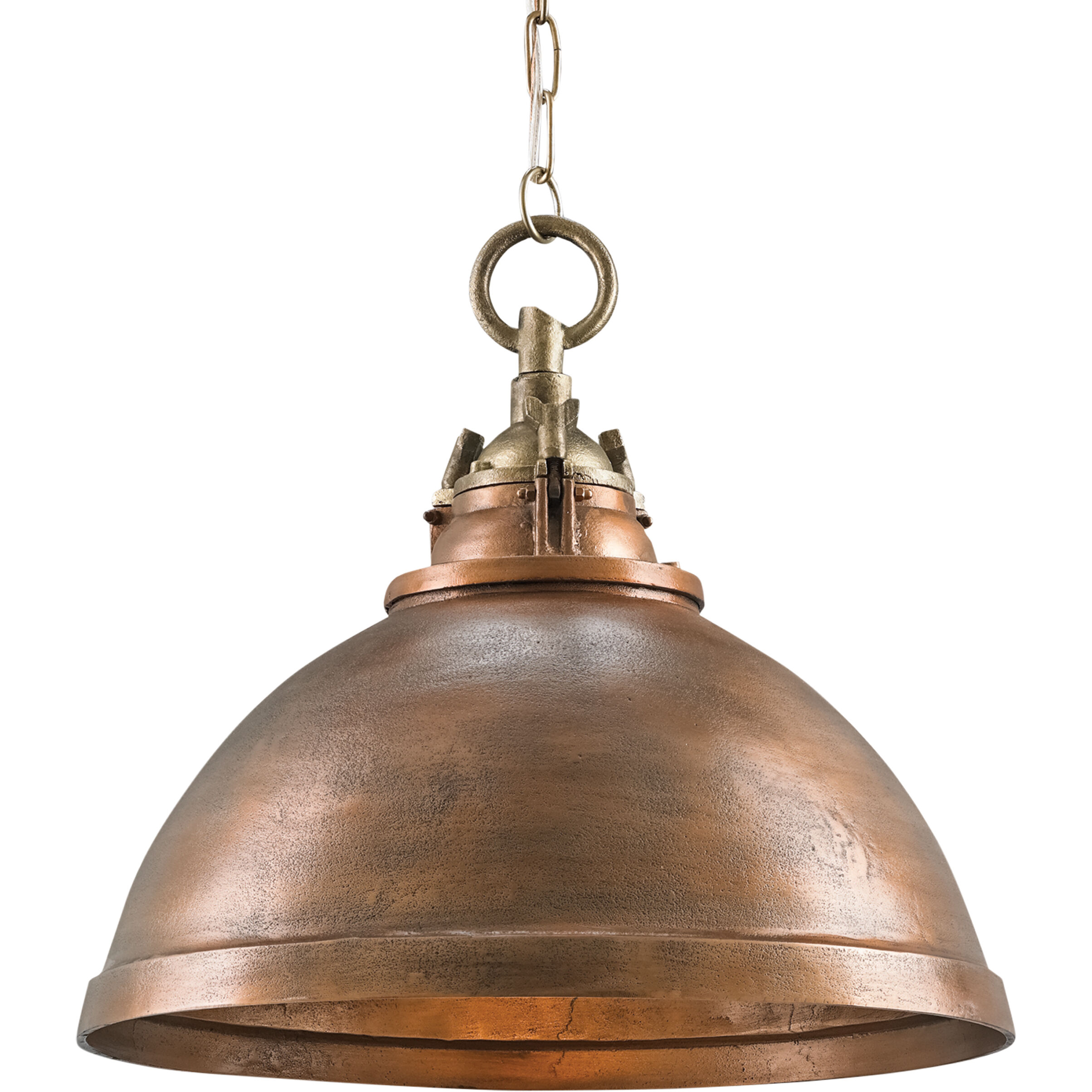 Admiral 1 Light 20 inch Copper/Antique Brass Pendant Ceiling Light
