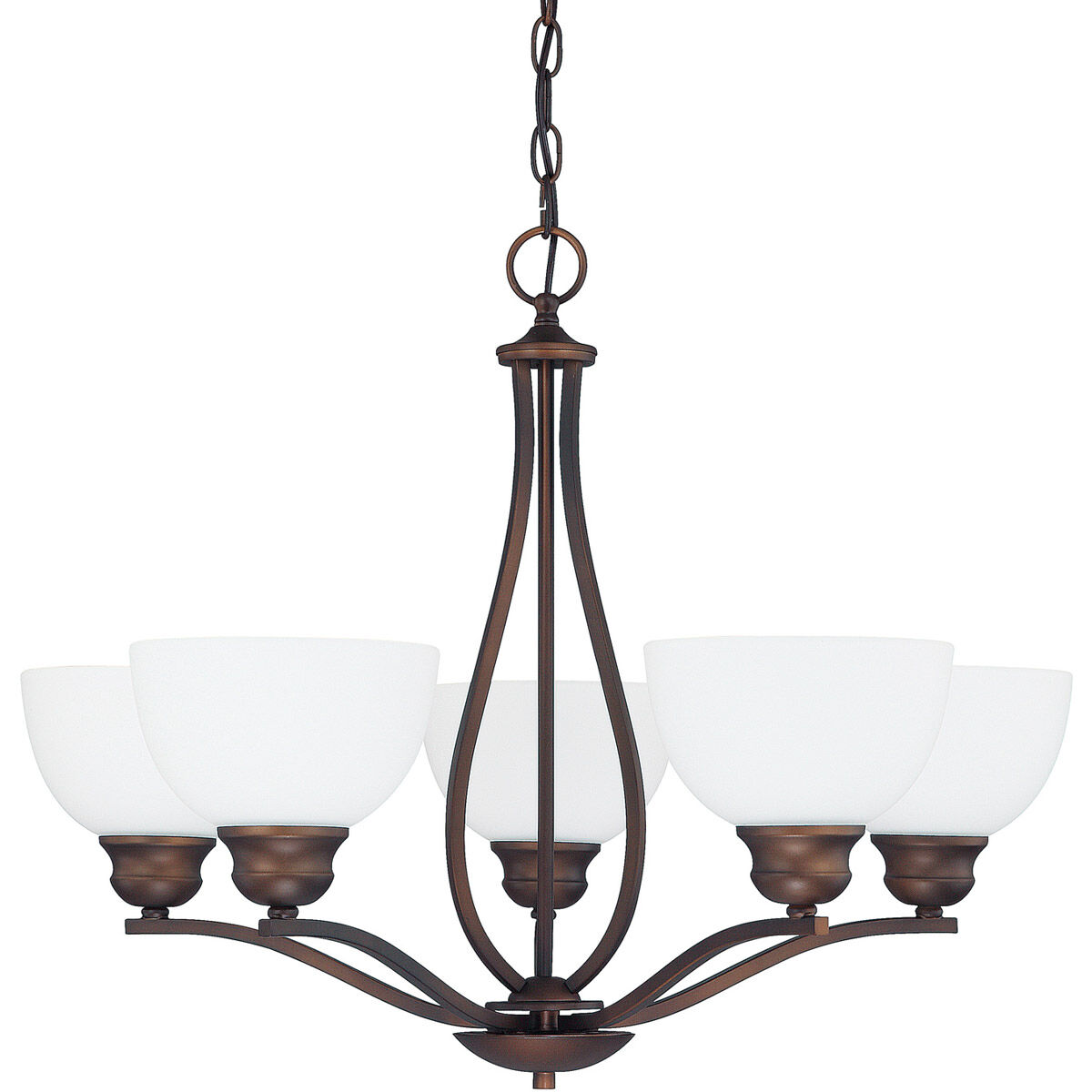 Peckham 5 Light 27 inch Burnished Bronze Chandelier Ceiling Light
