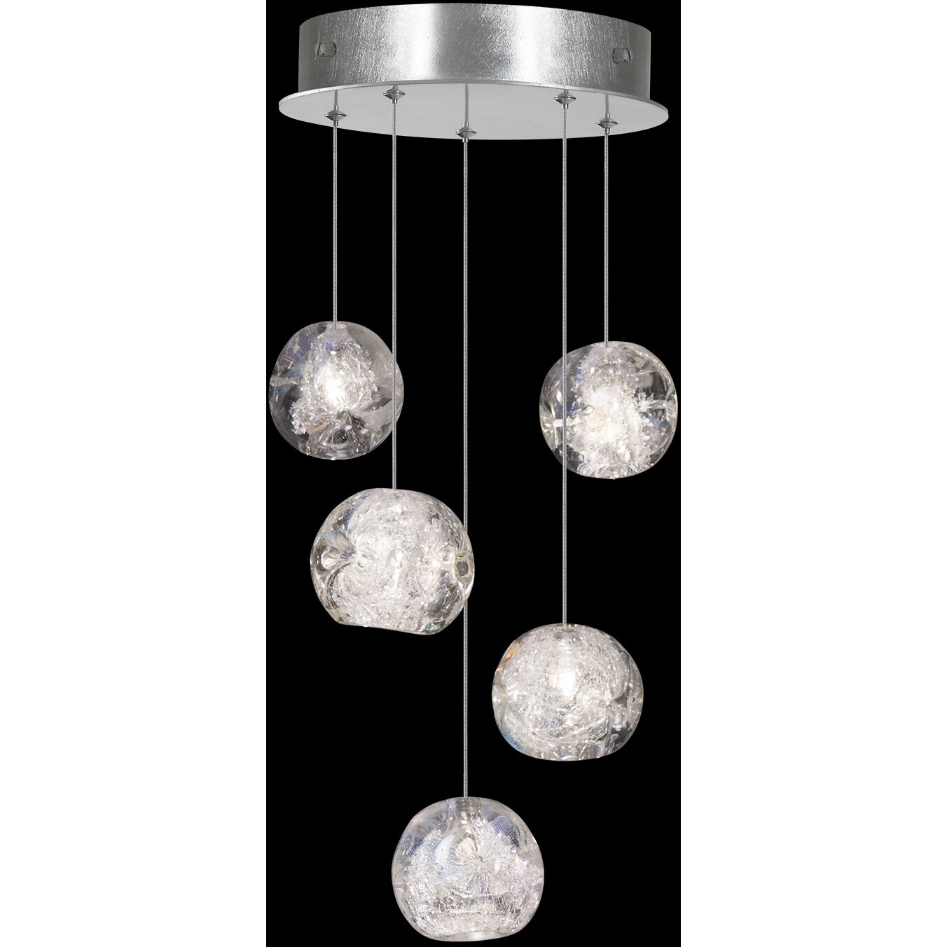 Natural Inspirations 5 Light 12 inch Silver Pendant Ceiling Light