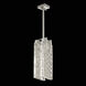 Terra LED 7.75 inch Silver Pendant Ceiling Light in Clear Studio Glass