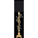 Crystal Laurel 37 inch Gold Leaf Console Lamp Portable Light in Black Fabric