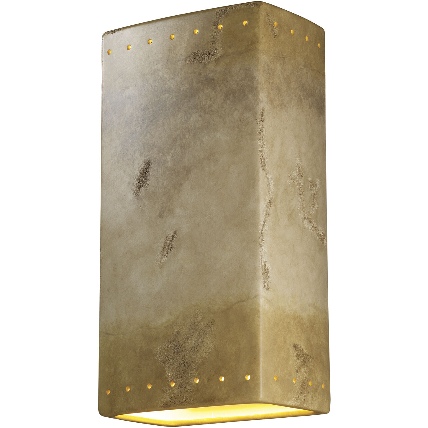 Ambiance Rectangle LED 21 inch White Crackle Outdoor Wall Sconce, Really Big