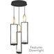 Delphi LED 18.75 inch Black Pendant Ceiling Light in Down