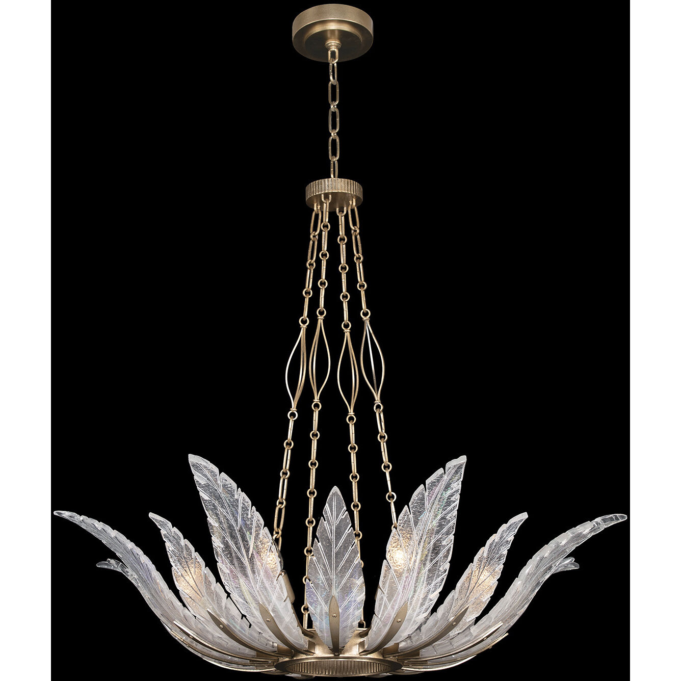 Plume 8 Light 39 inch Gold Pendant Ceiling Light