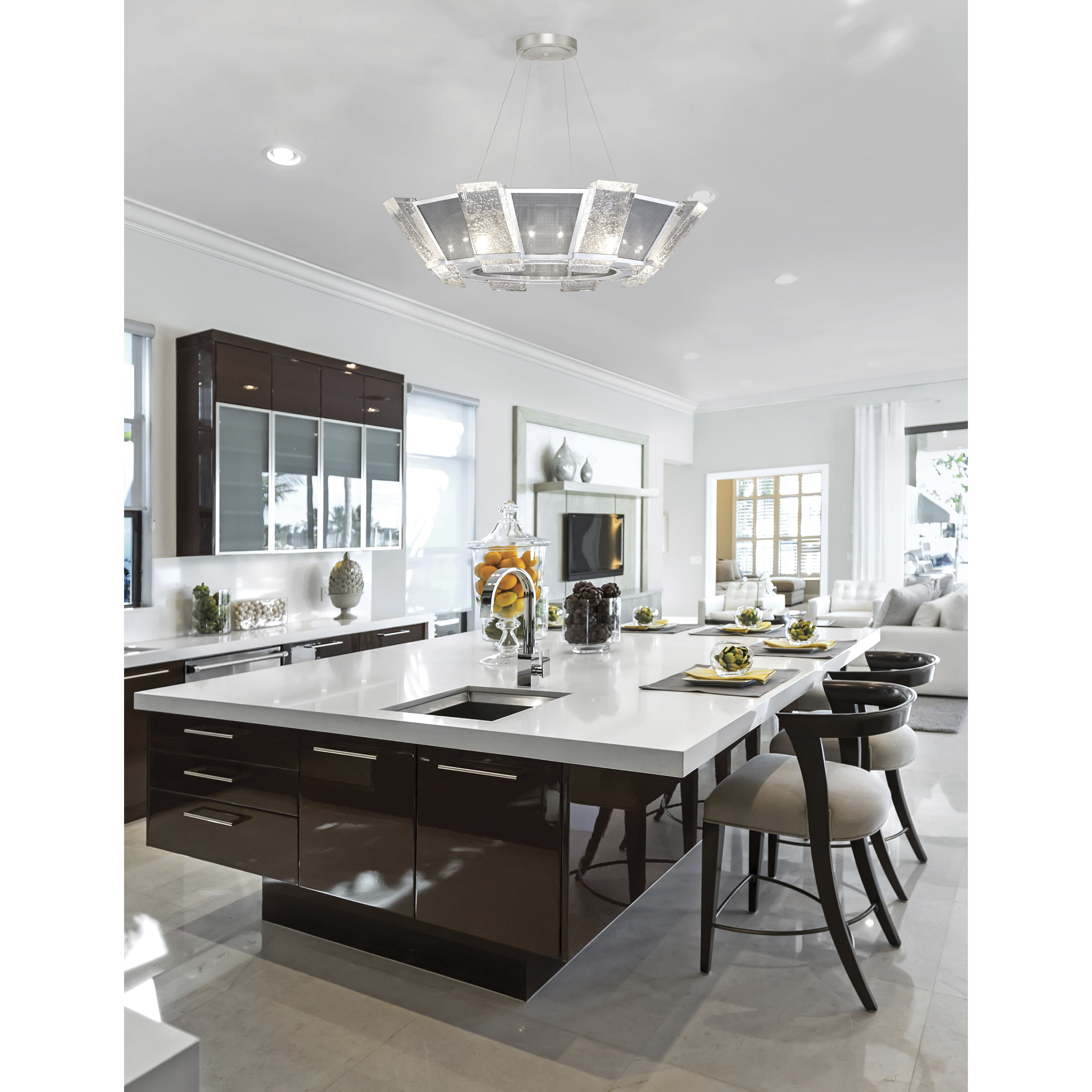 Crownstone 16 Light 38 inch Silver Pendant Ceiling Light