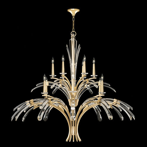 Trevi 12 Light 56 inch Gold Leaf Chandelier Ceiling Light