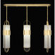 Bond LED 48 inch Gold Pendant Ceiling Light in Bahama Sand Studio Glass