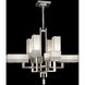 Perspectives 8 Light 42 inch Silver Chandelier Ceiling Light in White Crepe