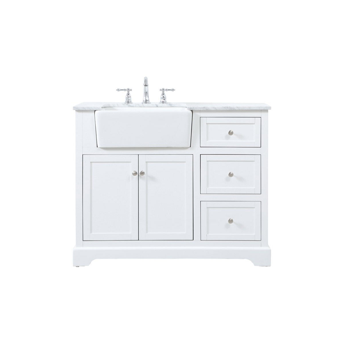 Franklin 42 X 22 X 35 inch White Bathroom Vanity Cabinet