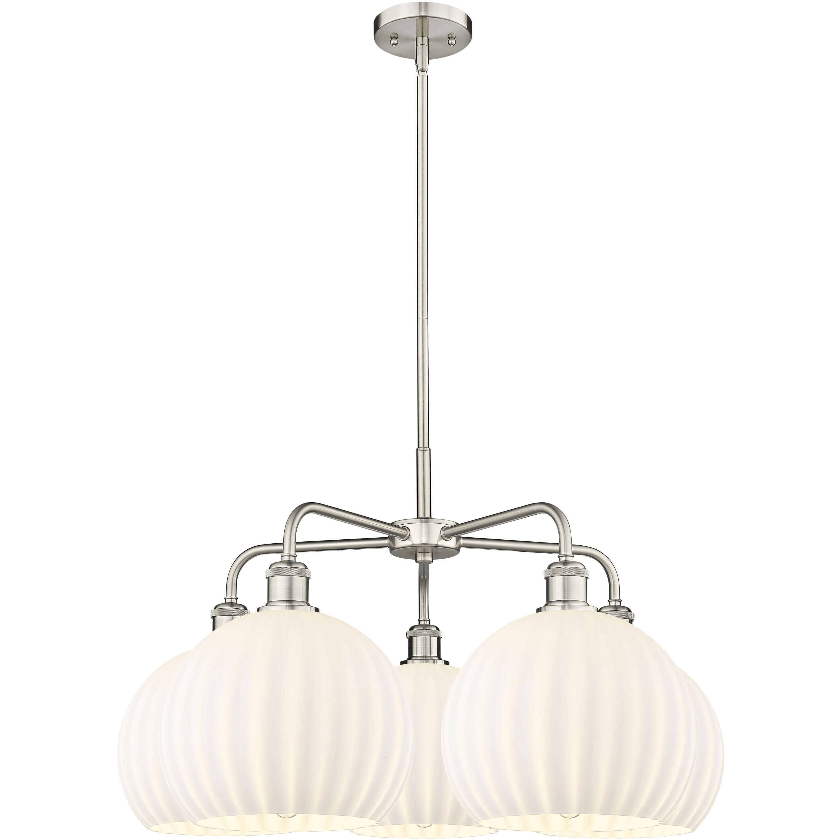 Ballston White Venetian 5 Light 28.00 inch Chandelier