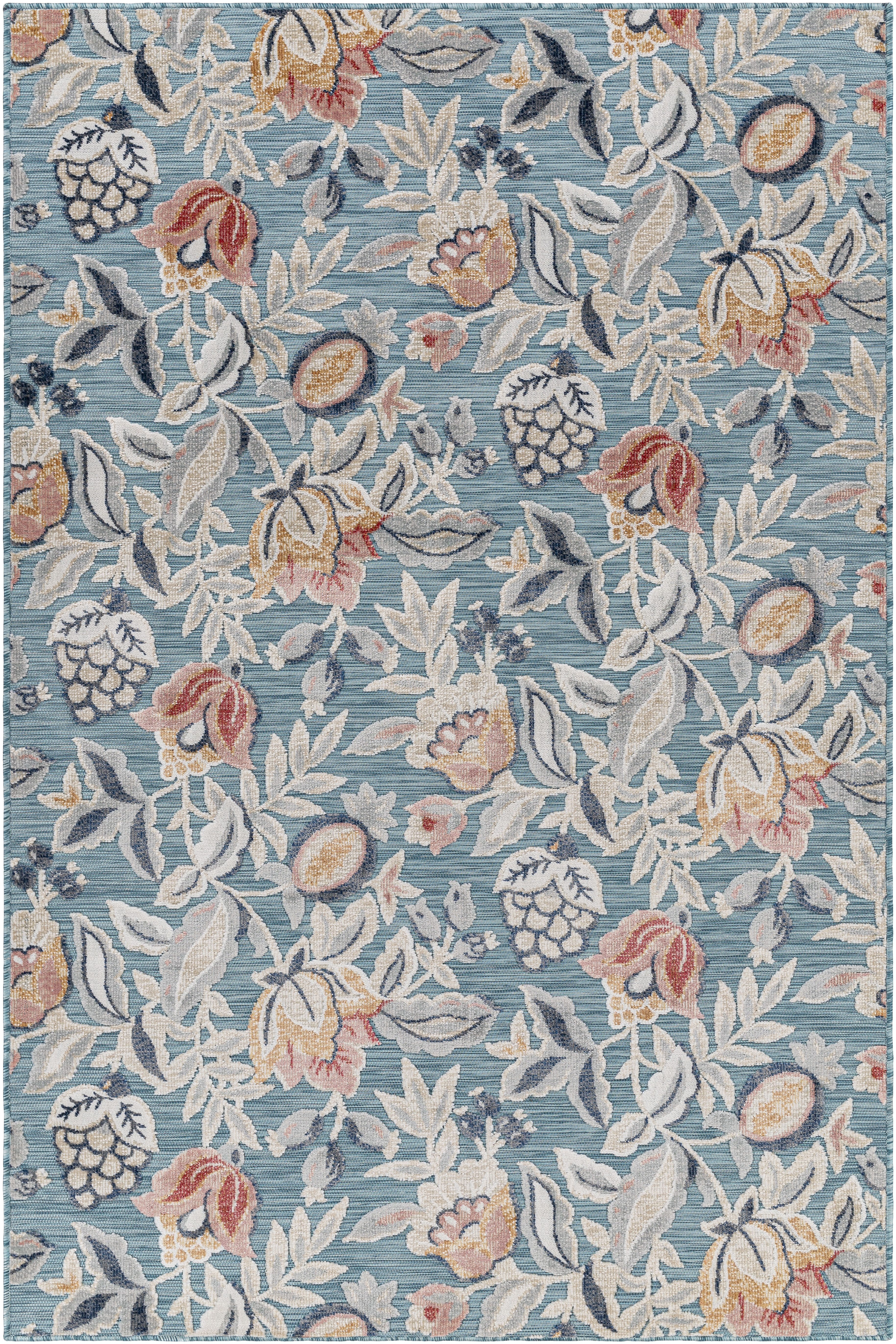 Cabo 45 X 26 inch Blue Outdoor Rug, Rectangle