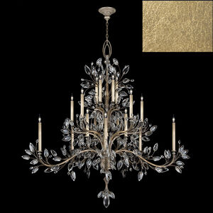 Crystal Laurel 20 Light 75 inch Gold Chandelier Ceiling Light in Gold Leaf