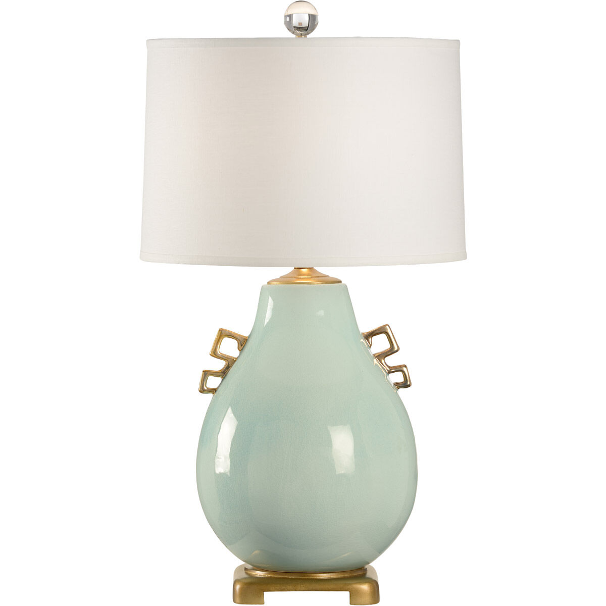 Wildwood 34 inch 100 watt Robin'S Egg Crackle Glaze Table Lamp Portable Light