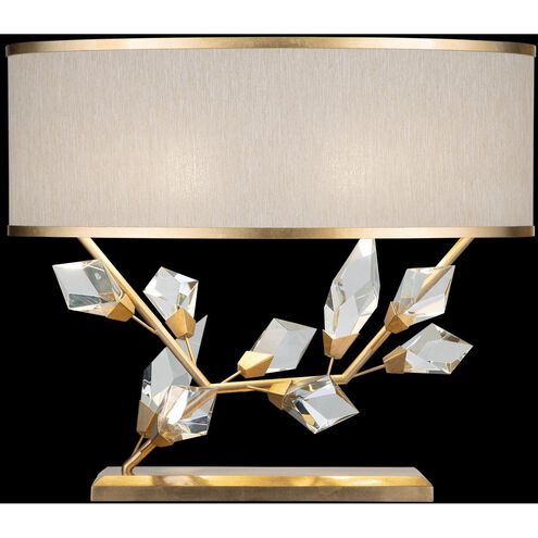 Foret 21.5 inch 100 watt Gold Table Lamp Portable Light in Champagne Fabric
