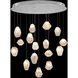 Natural Inspirations 16 Light 32 inch Silver Pendant Ceiling Light in Clear Quartz Studio Glass 4