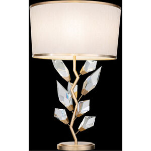Foret 30 inch 100.00 watt Gold Table Lamp Portable Light in Champagne Fabric
