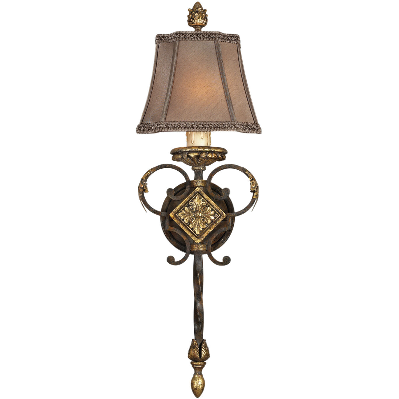 Bronze sconce with shade best sale
