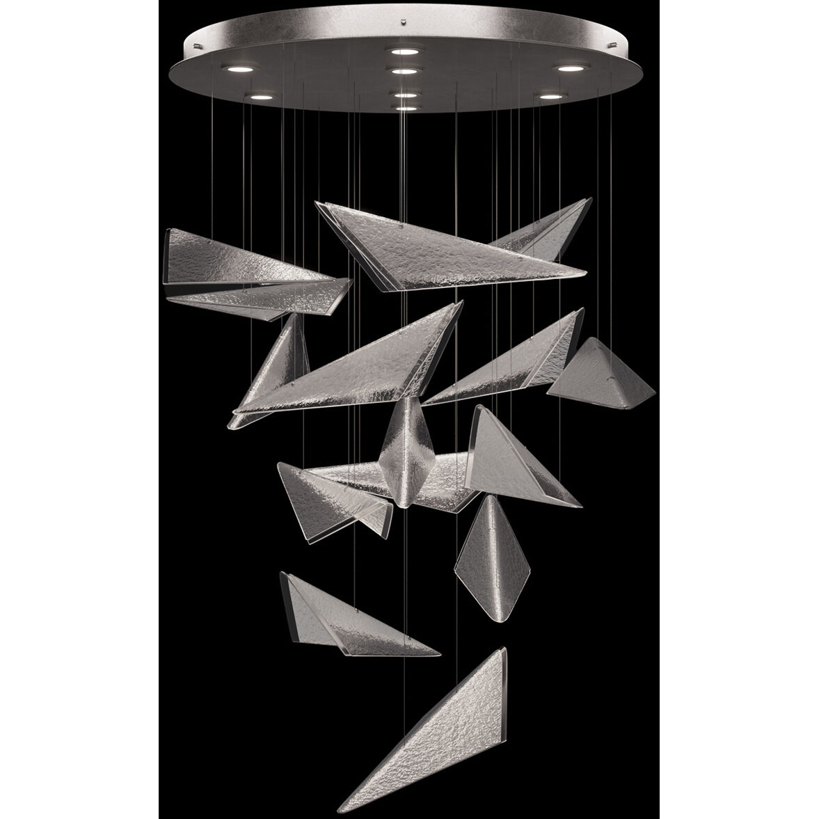 Volo 8 Light 36 inch Silver Pendant Ceiling Light