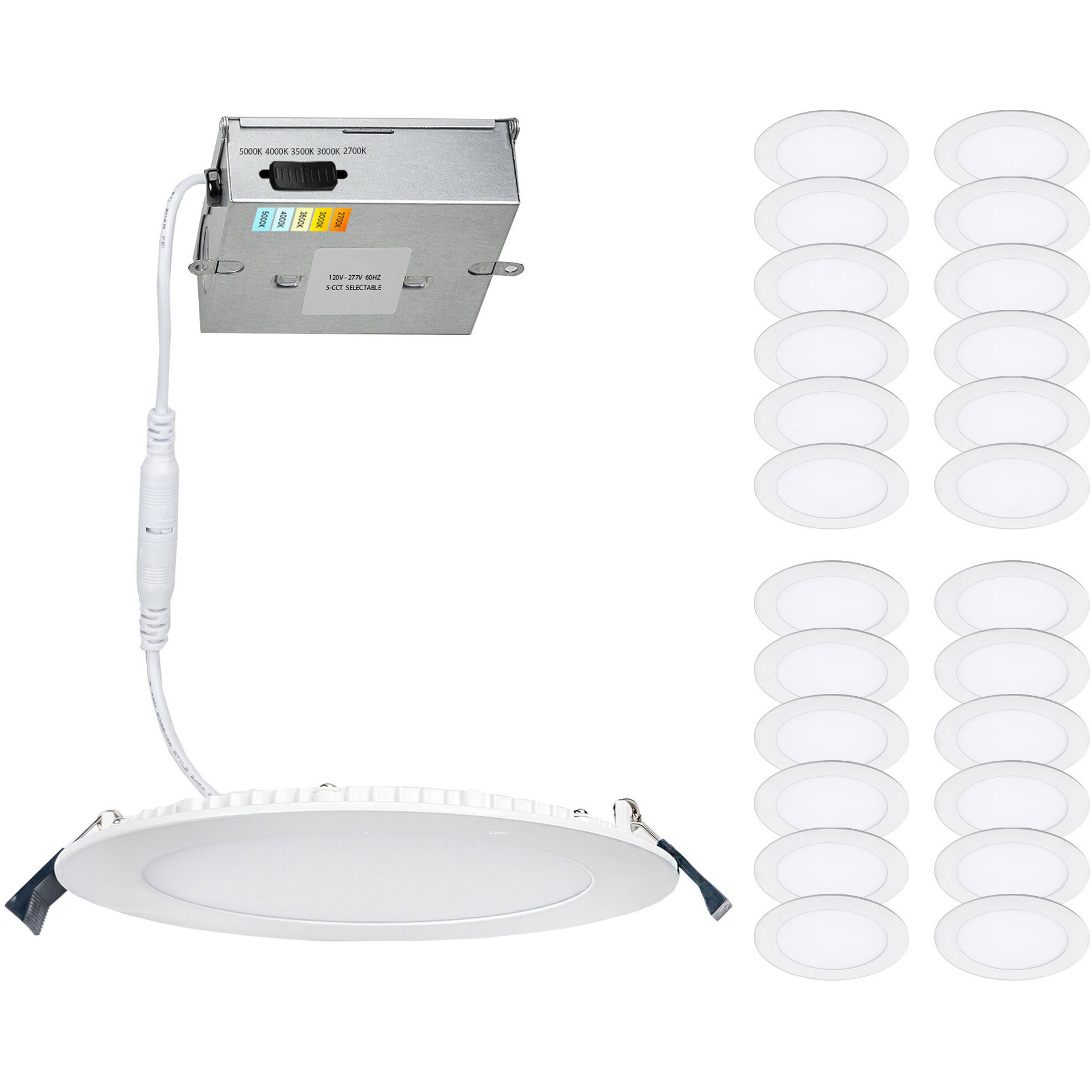 Lotos LED White Complete Kit Recessed Lighting