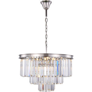 Sydney 9 Light 26 inch Polished Nickel Chandelier Ceiling Light, Urban Classic