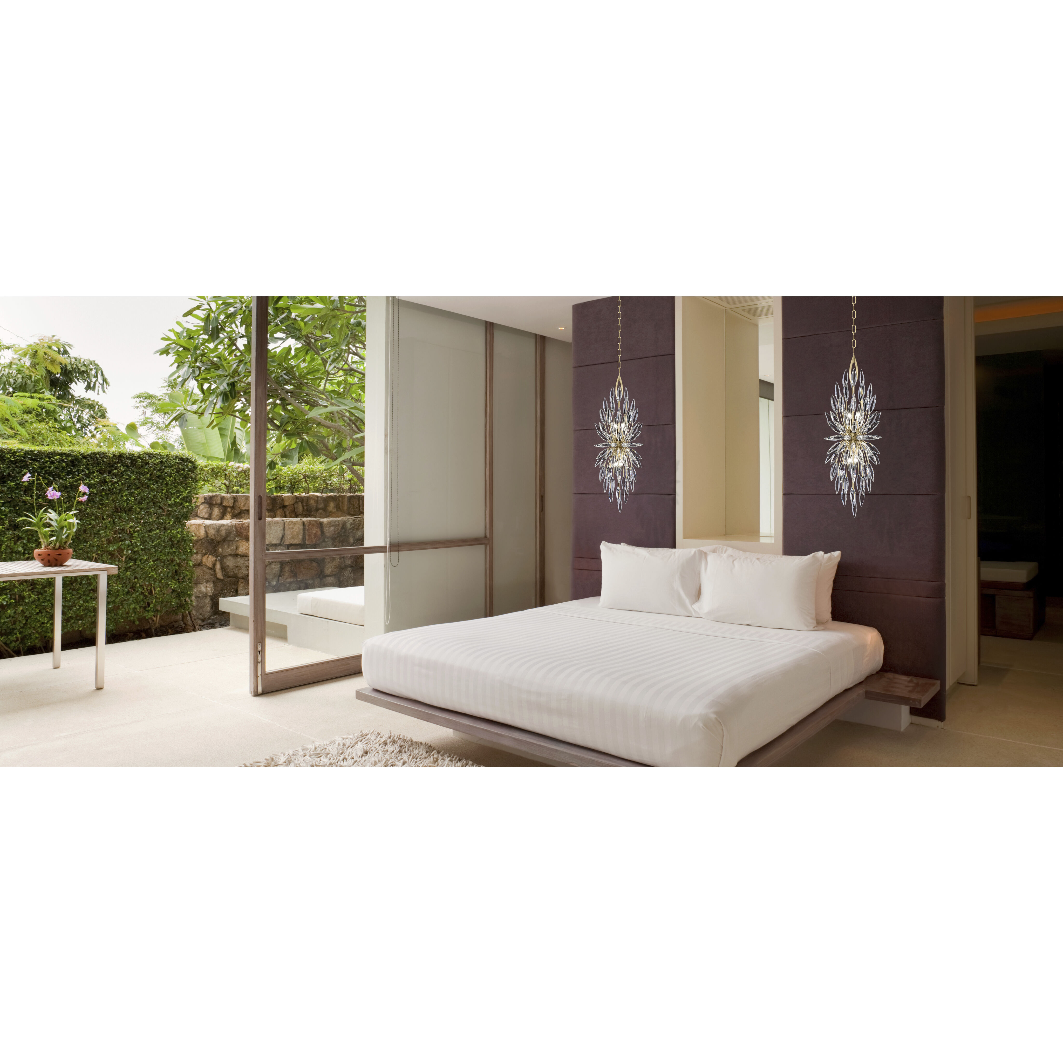 Lily Buds 4 Light 13 inch Silver Pendant Ceiling Light